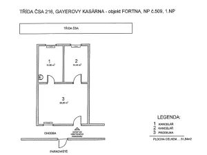 Pronájem obchodního prostoru, Hradec Králové, Československé armády, 52 m2