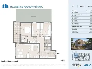 Prodej bytu 4+kk, Praha - Košíře, Nad Kavalírkou, 106 m2