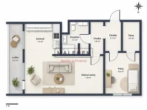 Prodej bytu 2+1, Slaný, Arbesova, 52 m2