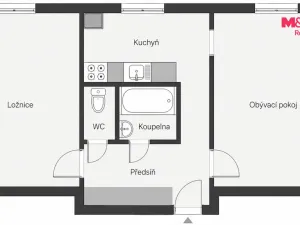 Prodej bytu 2+1, Rotava, Sídliště, 53 m2