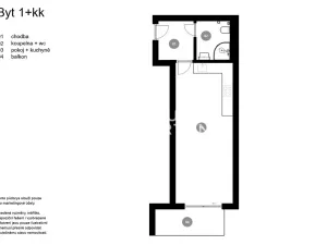 Prodej bytu 1+kk, Praha - Smíchov, Holečkova, 30 m2