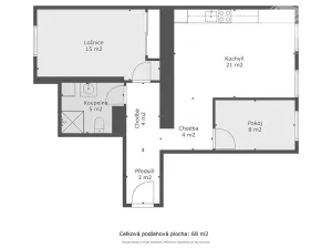Prodej bytu 3+kk, Praha - Smíchov, Kmochova, 69 m2