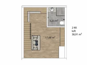 Prodej bytu 2+kk, Šardice, 39 m2