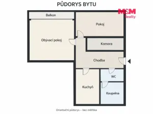 Prodej bytu 2+1, Ústí nad Labem - Severní Terasa, Maková, 58 m2