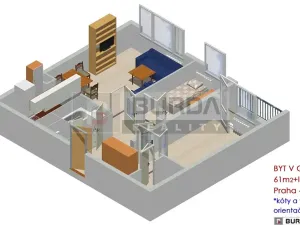 Prodej bytu 3+kk, Praha - Chodov, Michnova, 61 m2