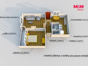 Prodej bytu 2+1, Hobšovice, 52 m2