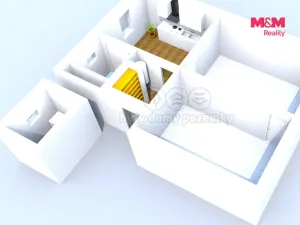 Pronájem bytu 2+1, Kutná Hora - Hlouška, Benešova, 58 m2