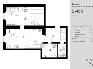 Prodej bytu 2+kk, Kutná Hora, náměstí Národního odboje, 73 m2
