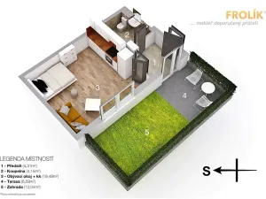 Pronájem bytu 1+kk, Svémyslice, 30 m2