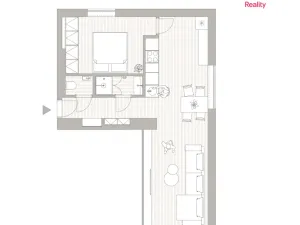 Pronájem bytu 2+kk, Moravany, 9. května, 56 m2