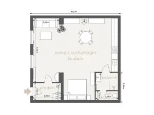 Prodej bytu 1+kk, Pardubice - Zelené Předměstí, Hronovická, 45 m2