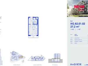 Pronájem bytu 1+kk, Praha - Strašnice, Ramonova, 27 m2
