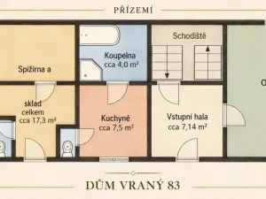 Prodej rodinného domu, Vraný, 150 m2