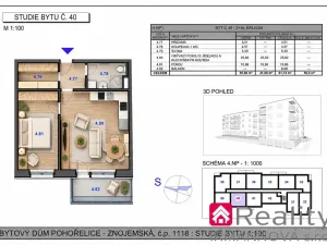 Prodej bytu 2+kk, Pohořelice, Znojemská, 61 m2