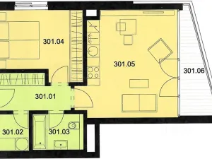 Pronájem bytu 2+kk, Praha - Krč, V jehličí, 53 m2