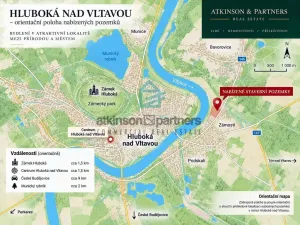 Prodej pozemku, Hluboká nad Vltavou, Masarykova, 906 m2