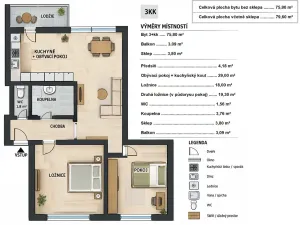 Prodej bytu 3+kk, Břeclav, Lidická, 75 m2