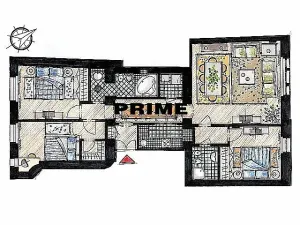 Pronájem bytu 4+1, Praha - Nové Město, Odborů, 100 m2