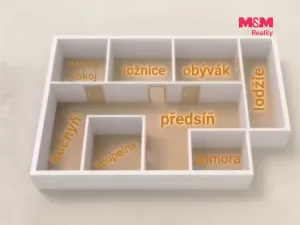 Prodej bytu 3+1, Hostomice, Školní náměstí, 63 m2