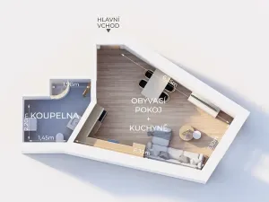 Prodej bytu 1+kk, Tovačov, Jiráskova, 34 m2