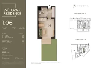 Prodej bytu 1+kk, Praha - Libeň, Světova, 31 m2