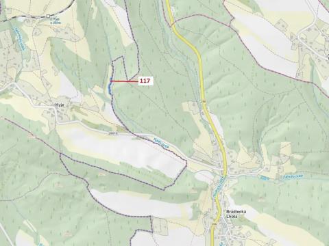 Dražba lesa, Kyje, 1262 m2