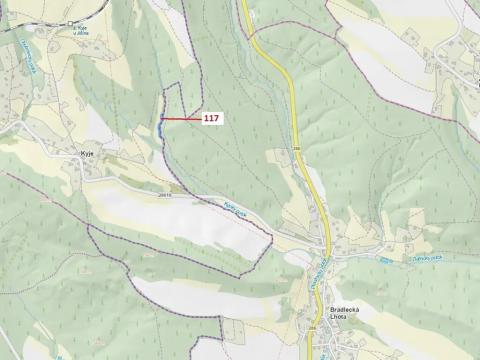 Dražba lesa, Kyje, 1262 m2