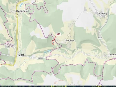 Dražba louky, Český Dub, 513 m2