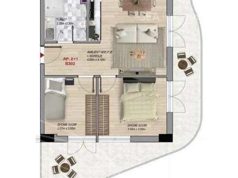 Prodej bytu 3+kk, Golem, kraj Tirana, Albánie, 64 m2