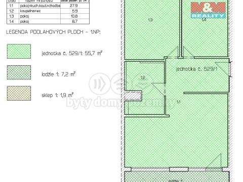 Prodej bytu 3+kk, Praha - Prosek, Veltruská, 54 m2