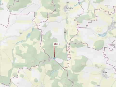 Dražba lesa, Kuřimany, 2947 m2