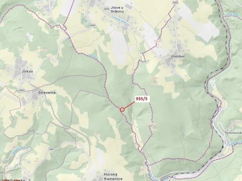 Dražba lesa, Jílové u Držkova, 88 m2