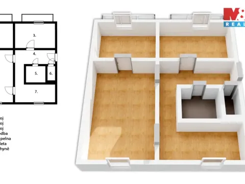 Prodej bytu 3+1, Havířov - Podlesí, Kosmonautů, 78 m2