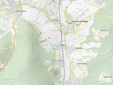 Dražba lesa, Spešov, 1590 m2