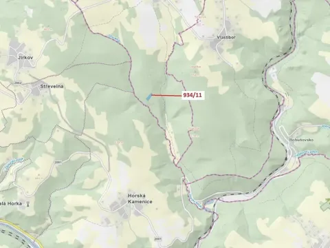 Dražba lesa, Jílové u Držkova, 3439 m2