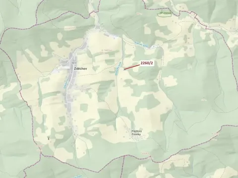 Dražba lesa, Zděchov, 1022 m2