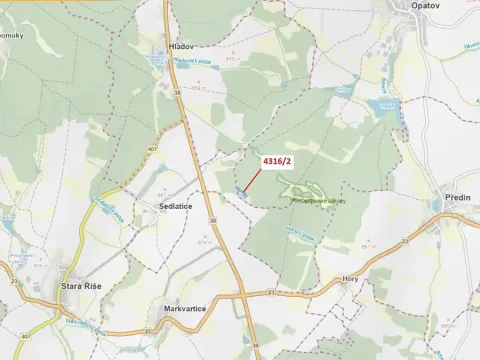 Dražba lesa, Opatov, 7085 m2