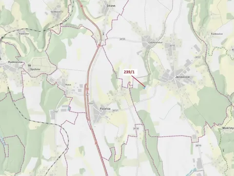 Dražba lesa, Jenišovice, 1872 m2