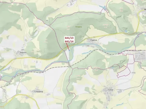 Dražba lesa, Rabí, 1958 m2