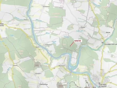 Dražba lesa, Hosty, 1258 m2