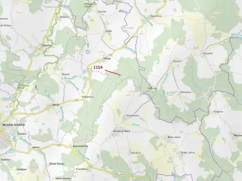 Dražba lesa, Vilice, 2384 m2