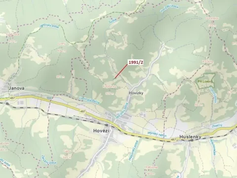 Dražba lesa, Hovězí, 933 m2