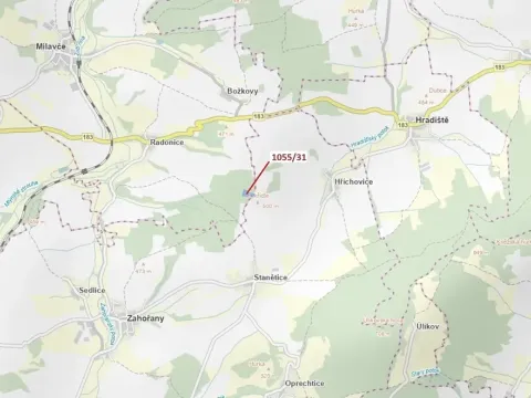 Dražba lesa, Milavče, 9168 m2