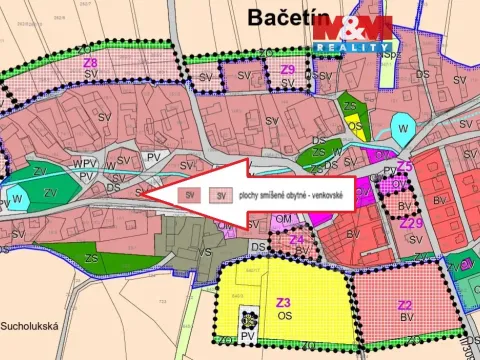 Prodej pozemku pro bydlení, Bačetín, 1122 m2