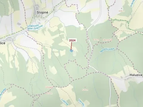 Dražba lesa, Slopné, 8536 m2