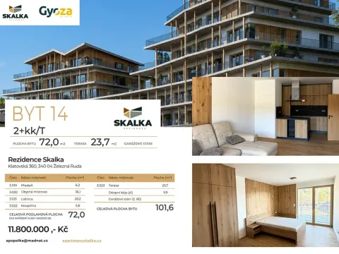 Prodej bytu 2+kk, Železná Ruda, Klatovská, 72 m2