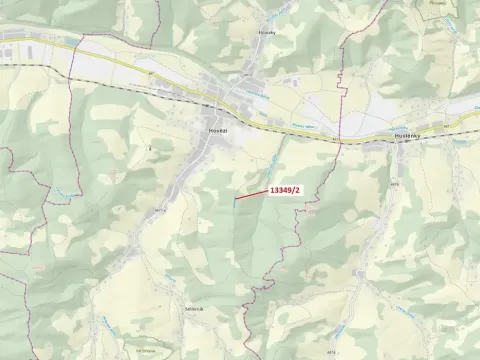 Dražba louky, Hovězí, 1344 m2