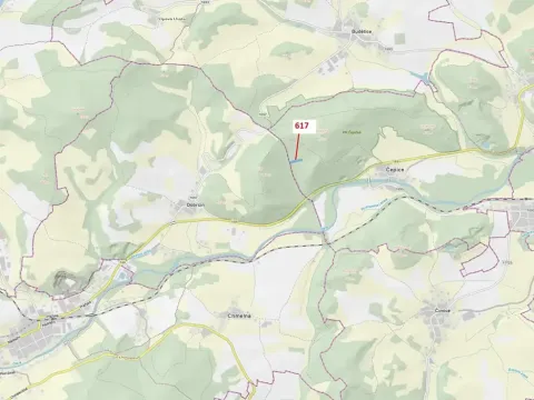 Dražba lesa, Rabí, 4280 m2