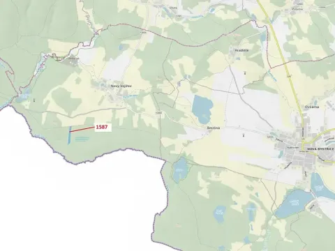 Dražba lesa, Nová Bystřice, 11125 m2