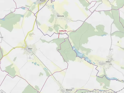 Dražba pozemku, Březí nad Oslavou, 344 m2